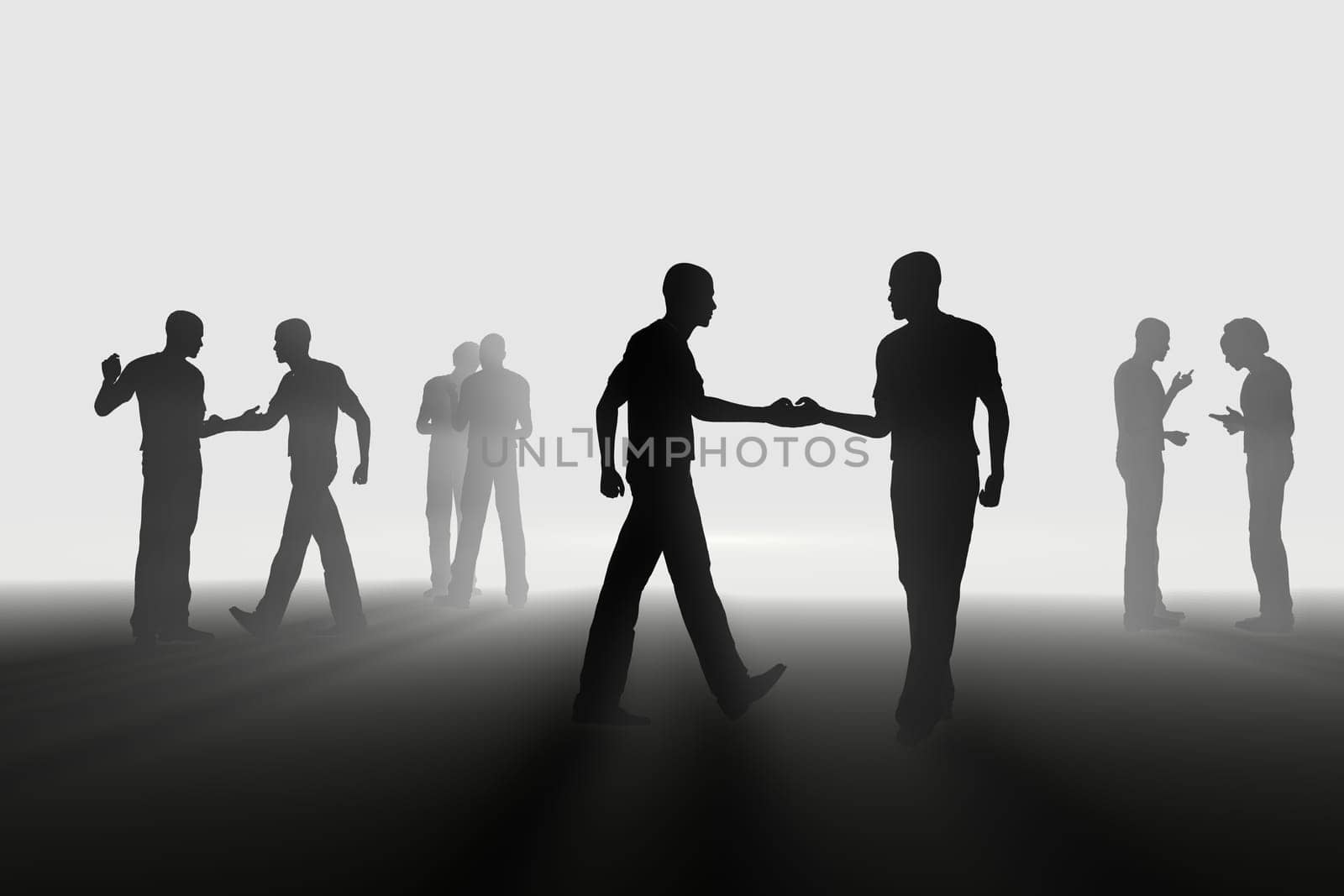 hand snake in the light 3d concept of success
