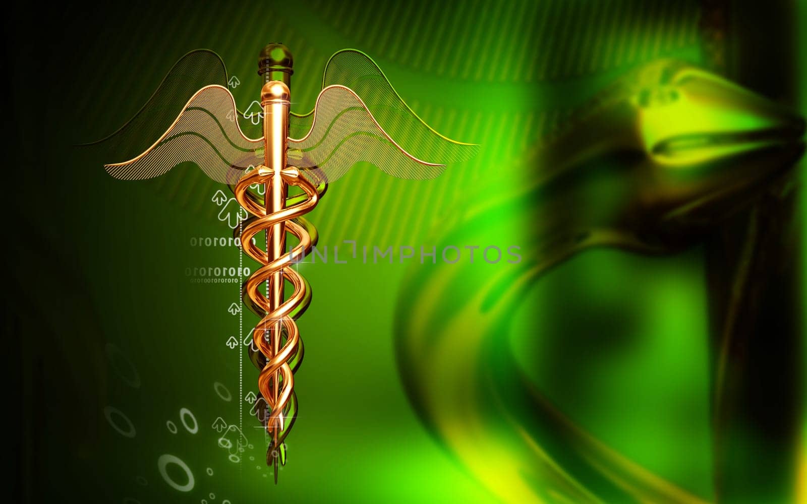 Digital illustration of Medical symbol in colour background