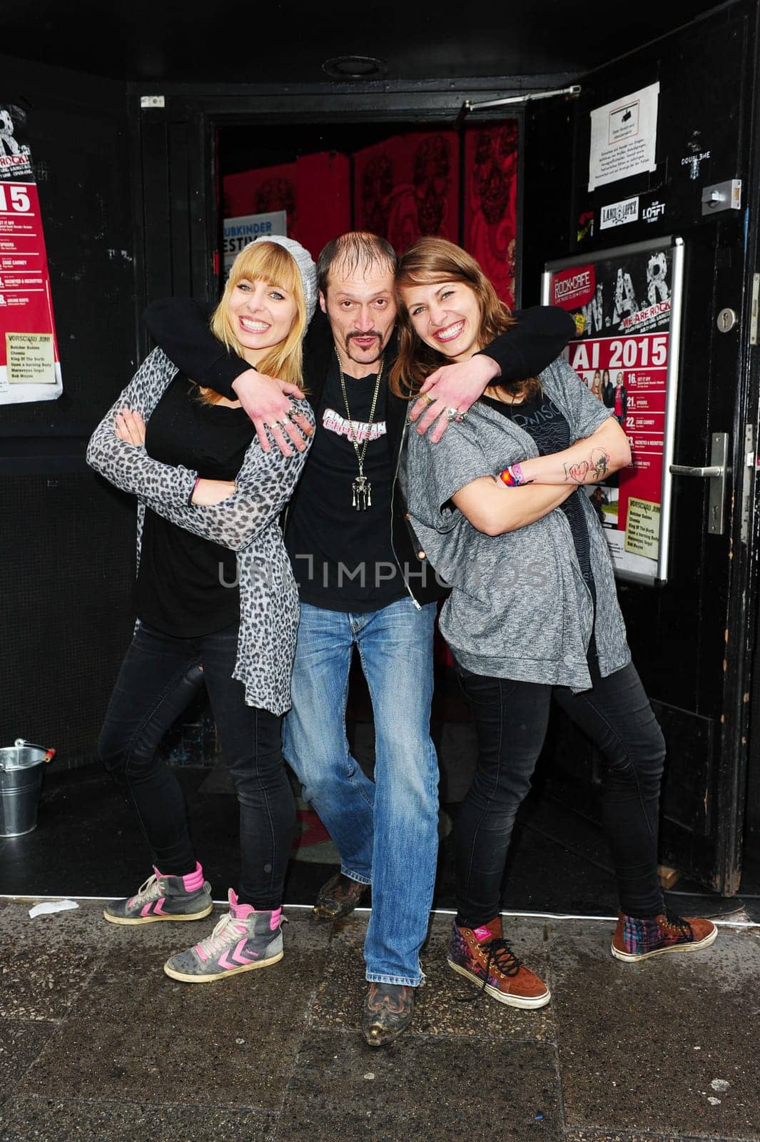 Cinematographer Monika Plura,David Scheller and director Martina Plura,suburban rocker,Hamburg,18.05.2015
