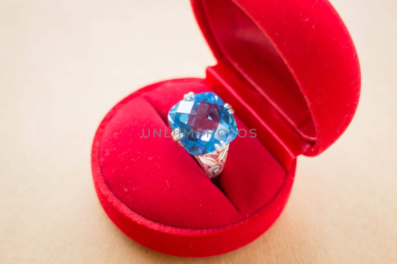 Beautiful gem stone classic jewellery ring, stock photo