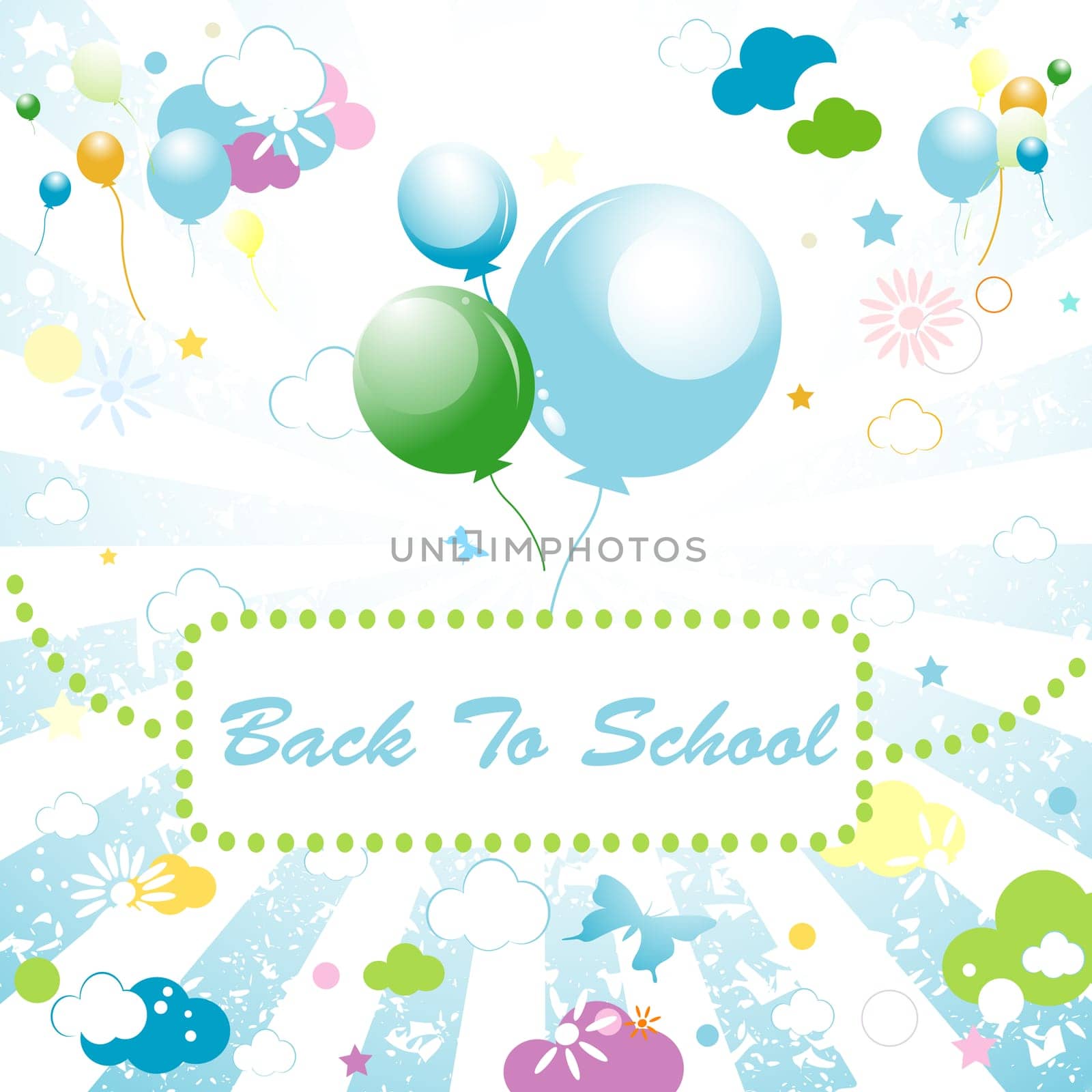 back to school  abstract colorful design for kids