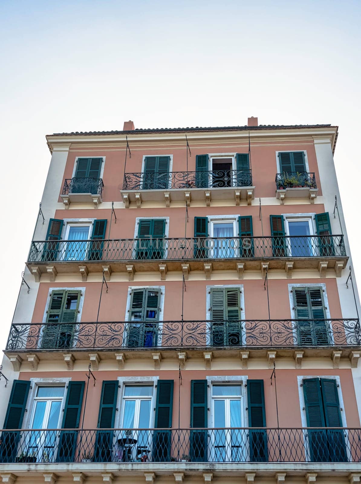 Vintage architecture of city of Corfu (Kerkyra), Greece