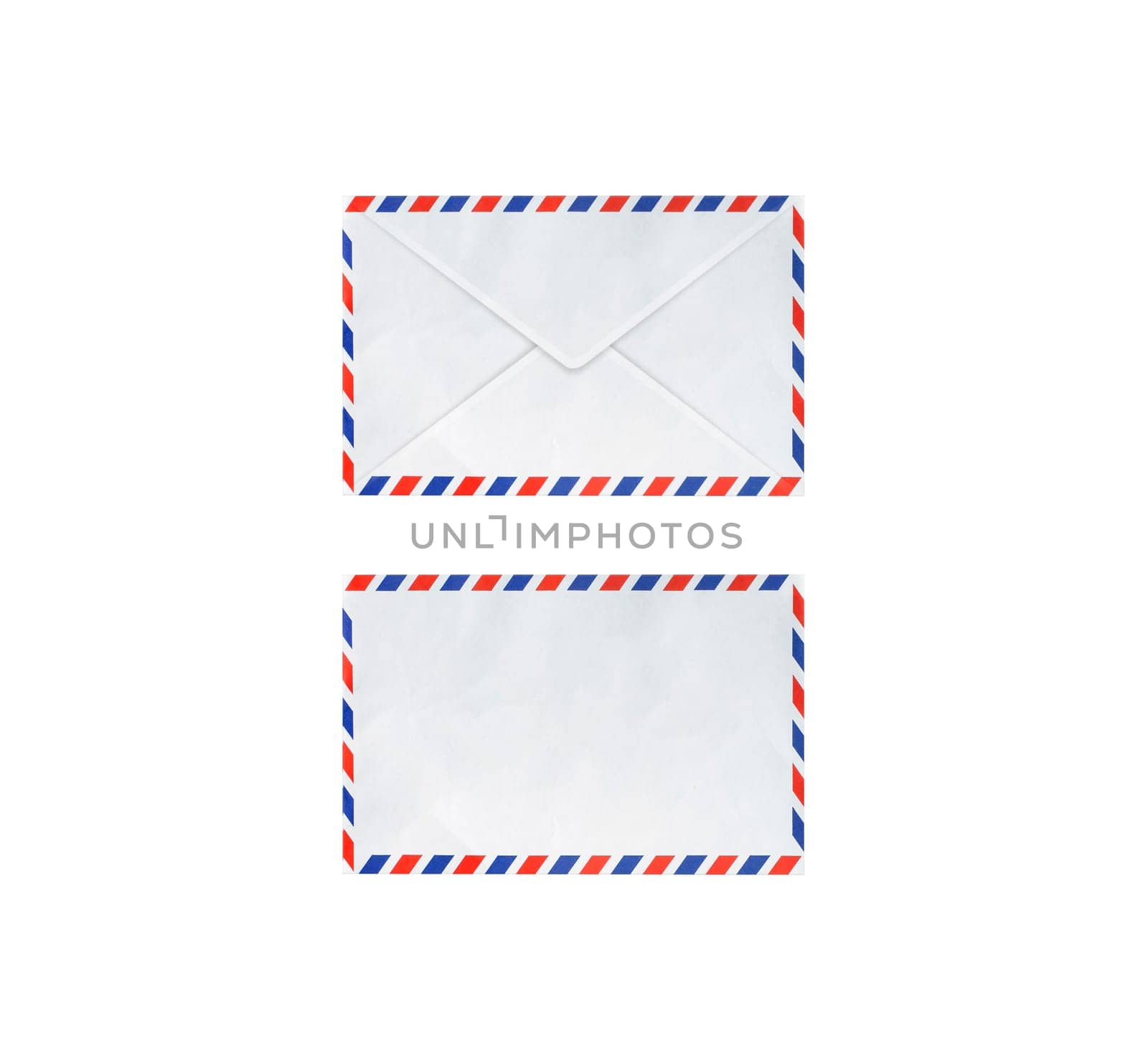 Mail envelopes on white background