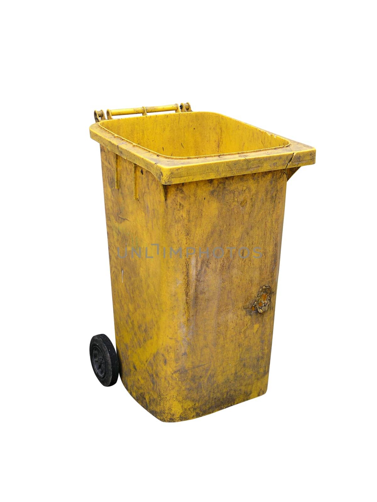 Old plastic trash isolated on white background
