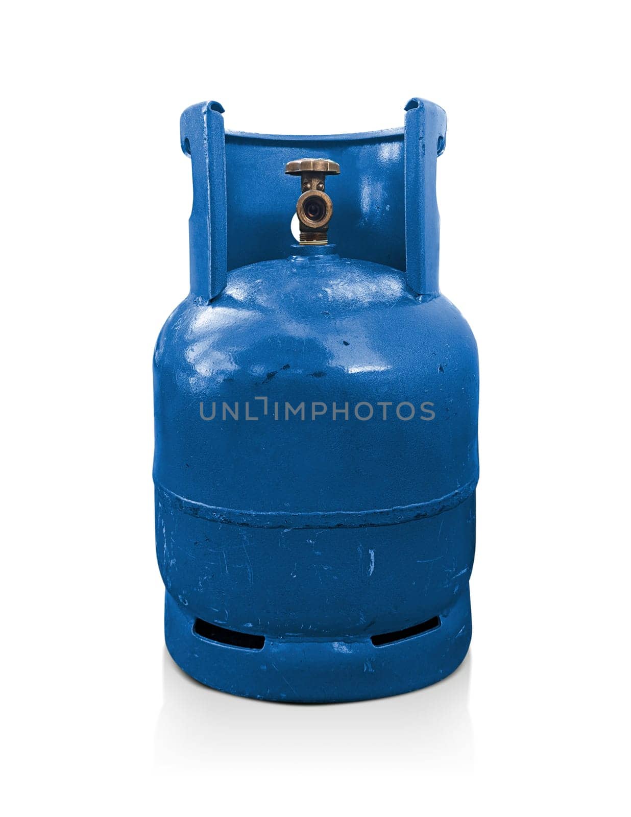 Old gas tanks isolated on white background