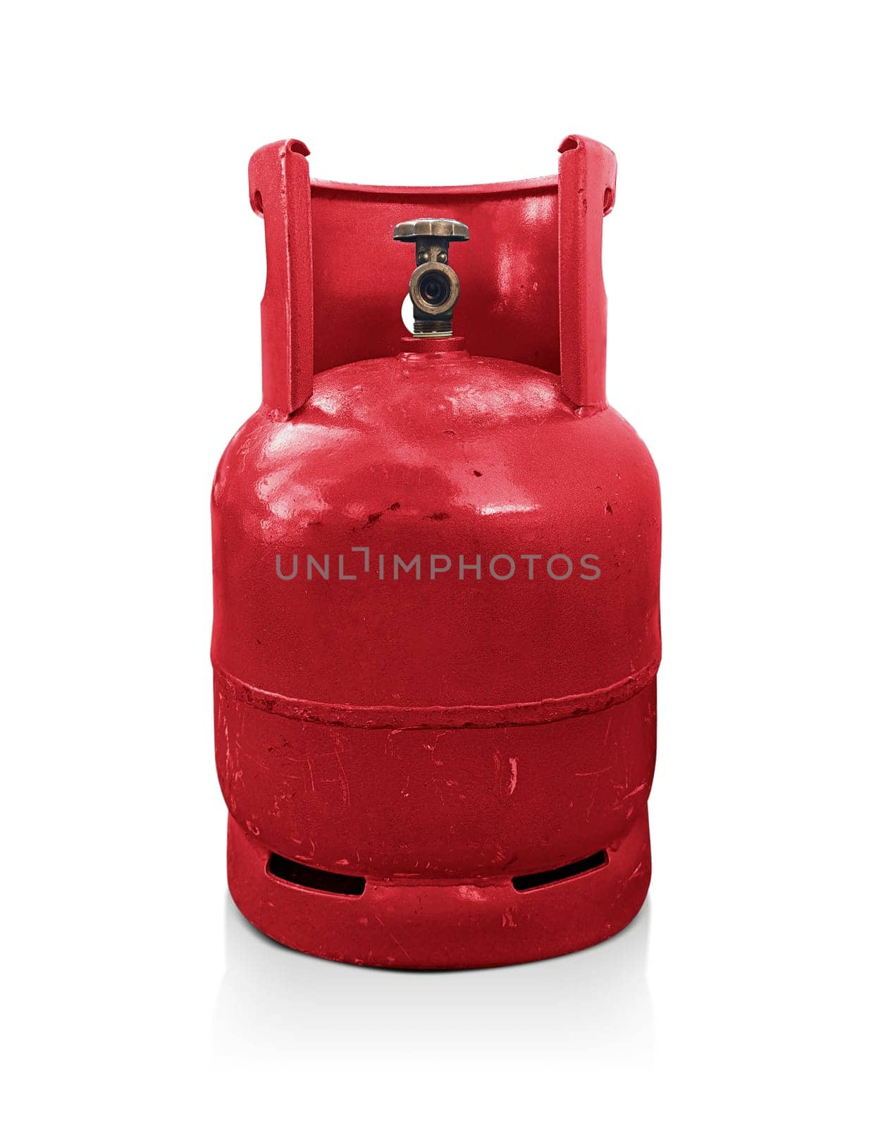 Old gas tanks isolated on white background