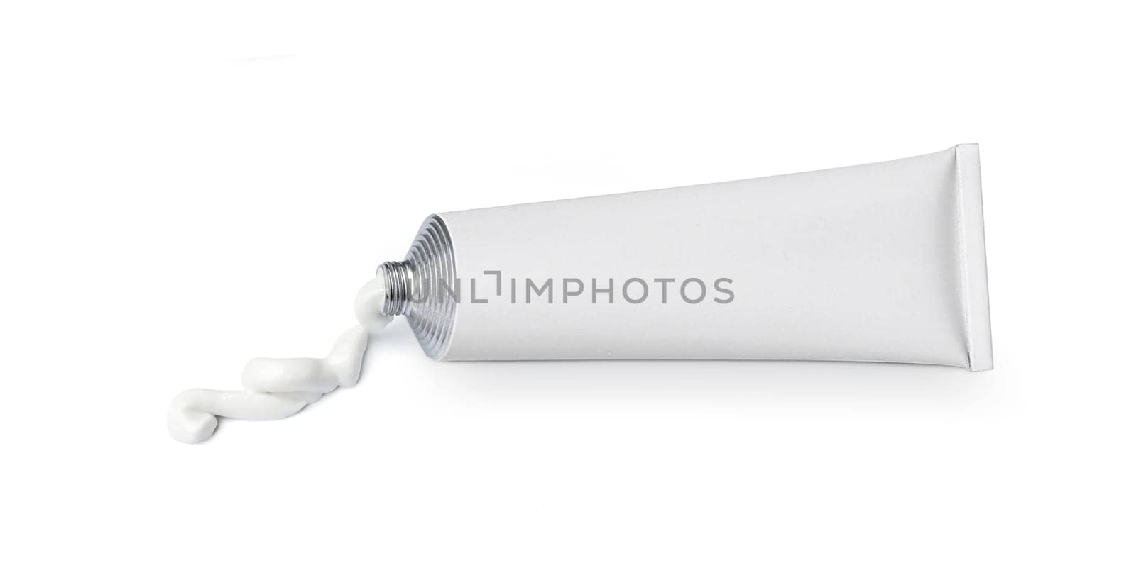 white tube with ointment isolated on a white background