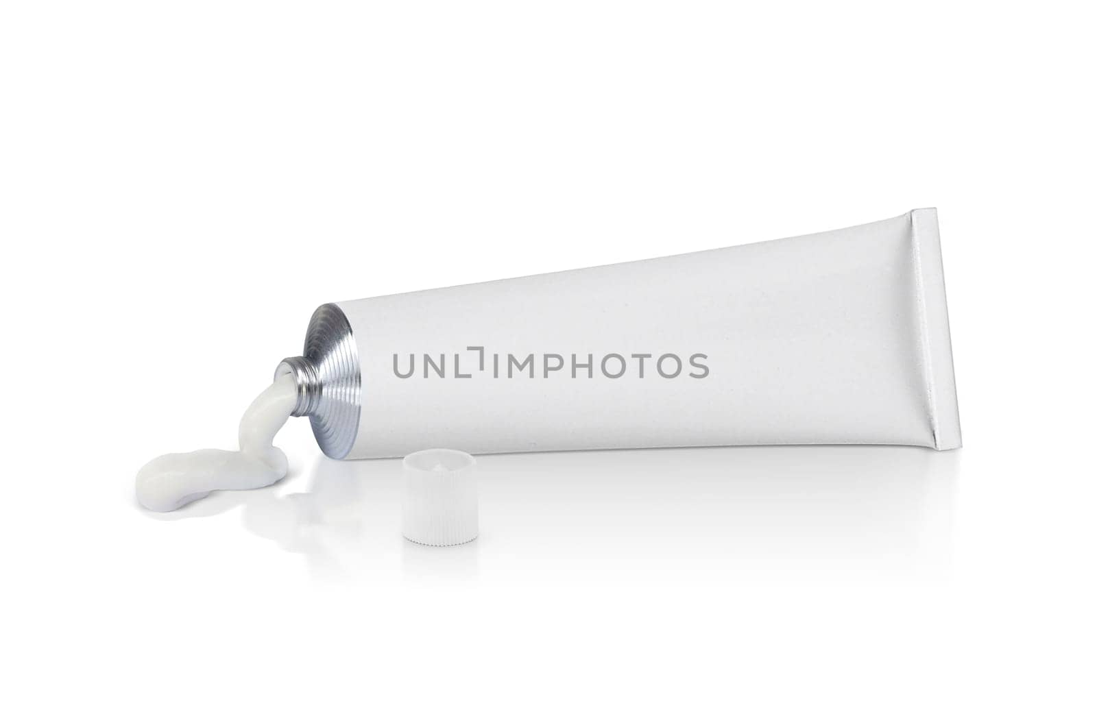 white tube with ointment isolated on a white background