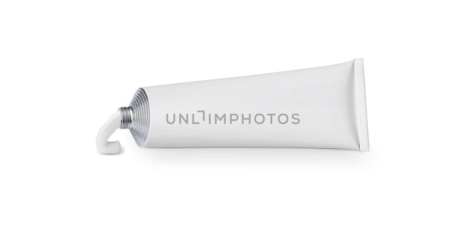 white tube with ointment isolated on a white background