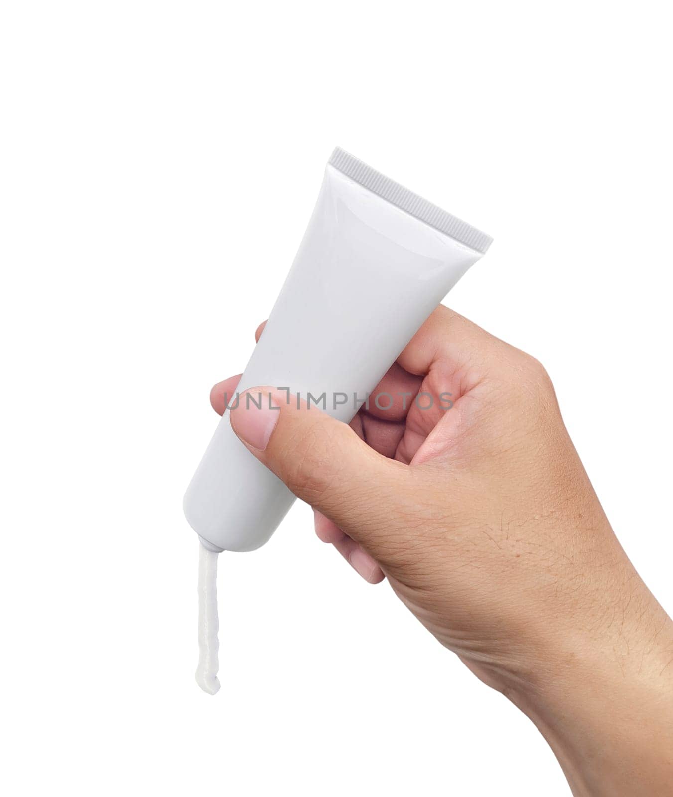 white tube with ointment isolated on a white background