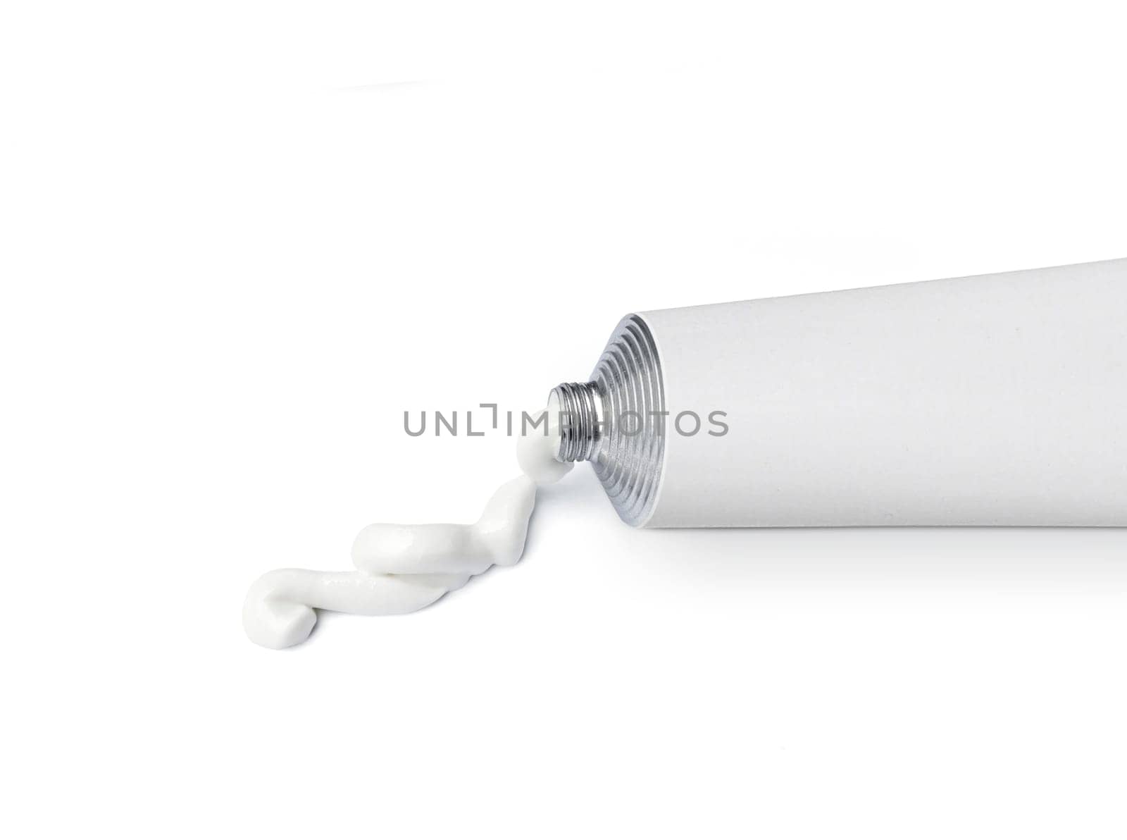 white tube with ointment isolated on a white background