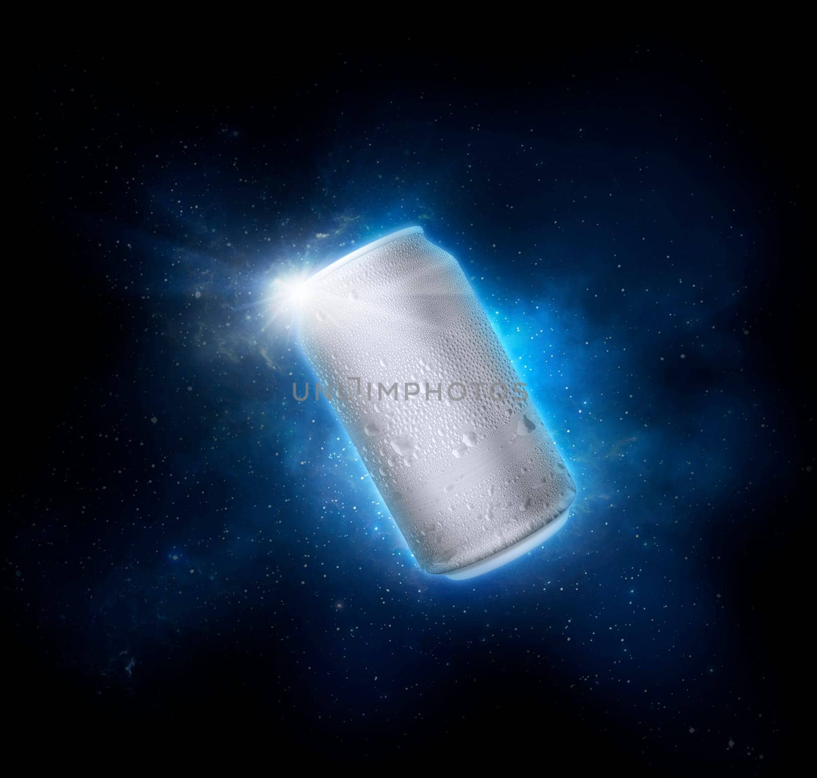 aluminum cans with water droplets. the drink quench thirst concept