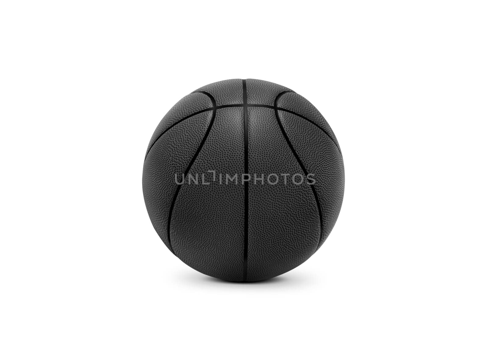 Black Basketball ball on a white background. 3d render