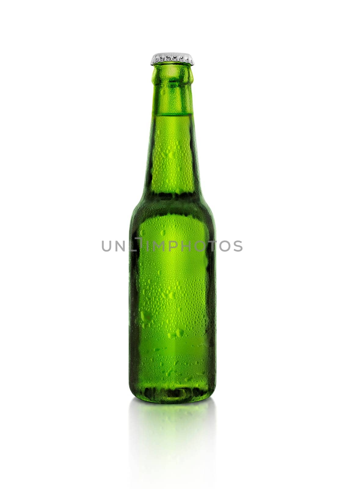 green beer bottle with dropper