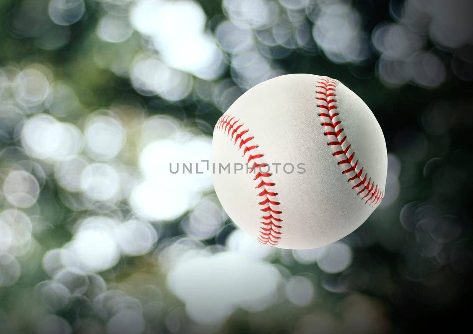 Baseball On bokeh Blur background