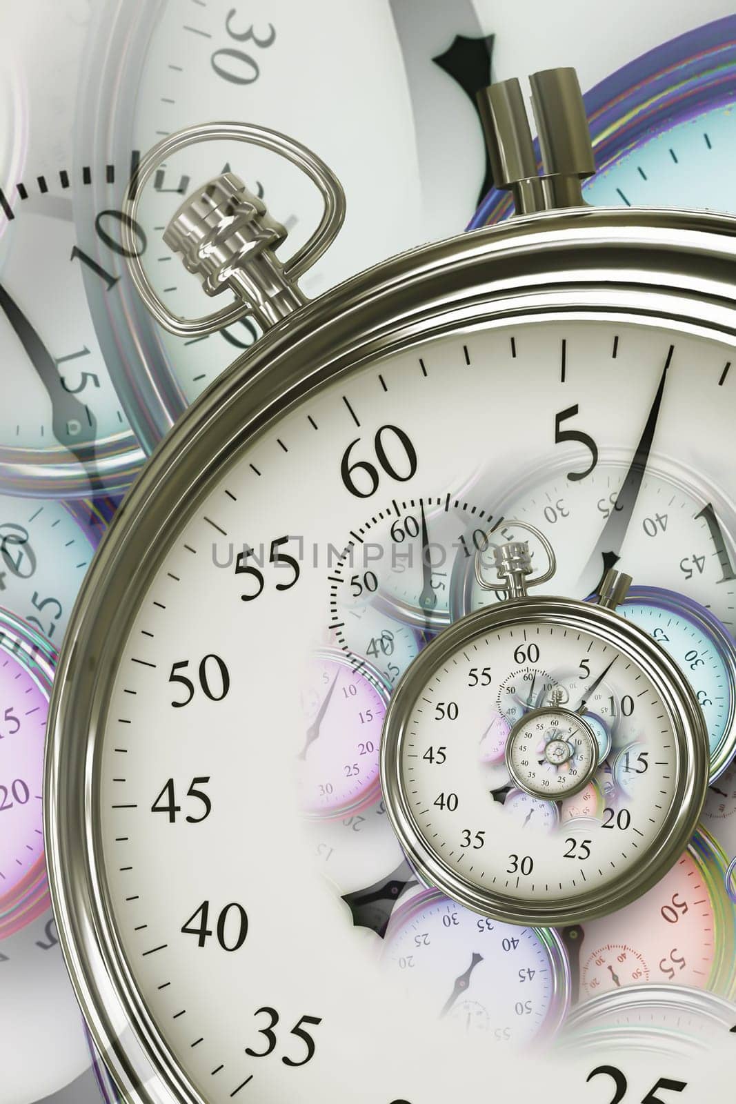 Droste effect background. Abstract design for concepts related to time, deadline and business.