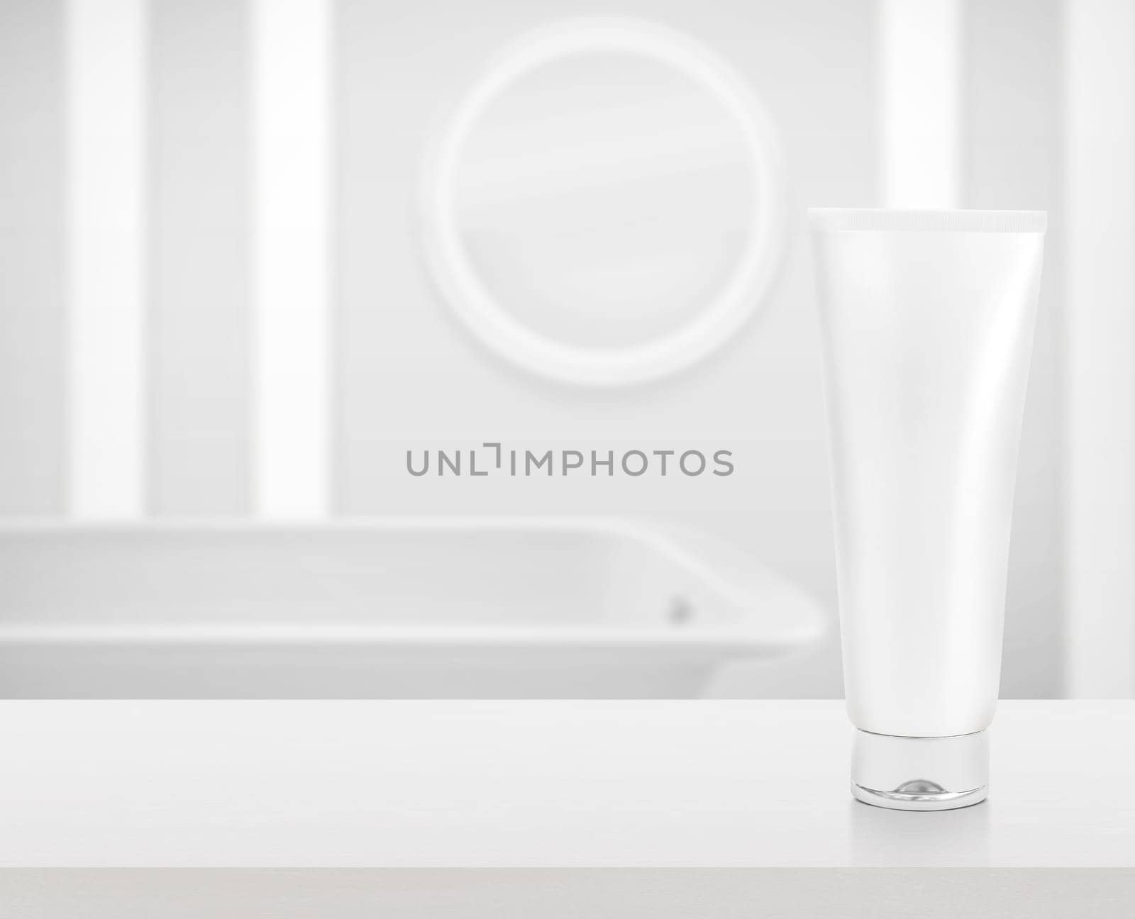 Bathroom amenities, cosmetic plastic tube mock-up