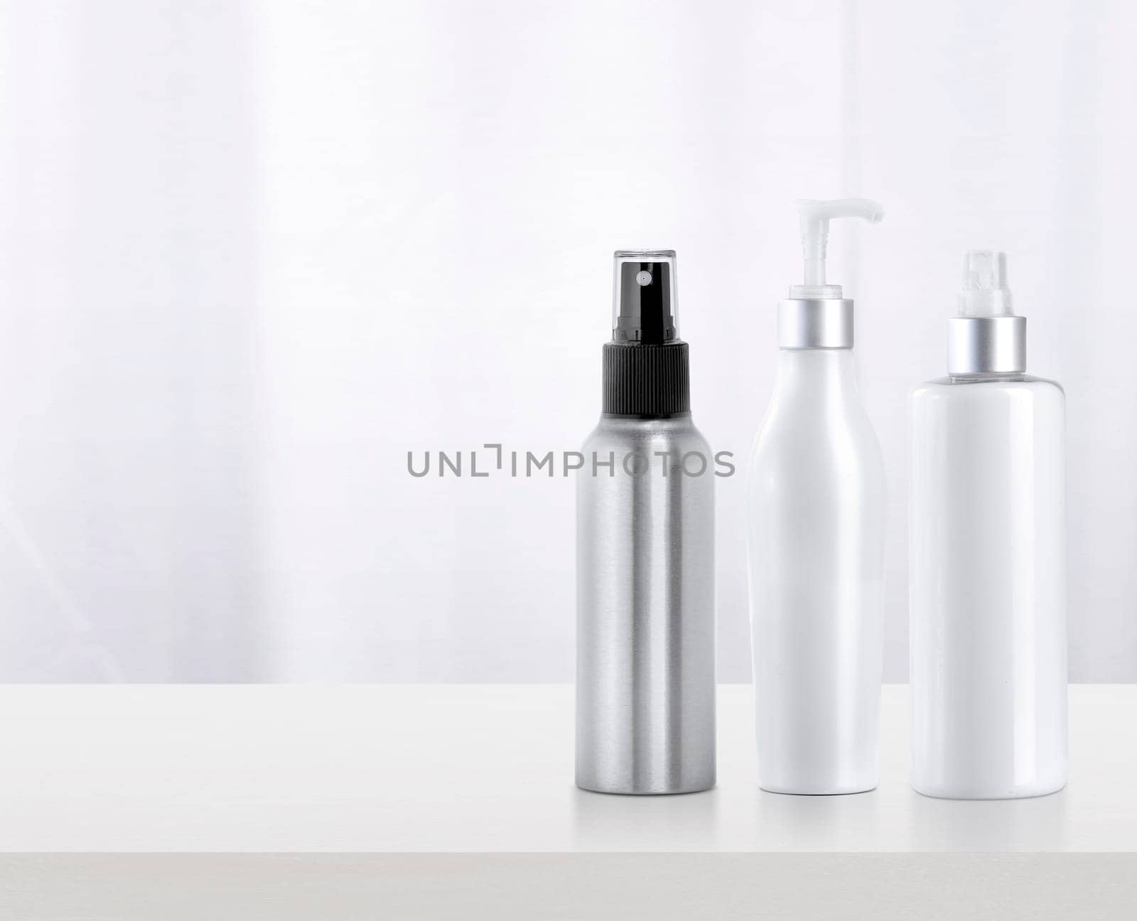 Bathroom amenities, shampoo mock-up product