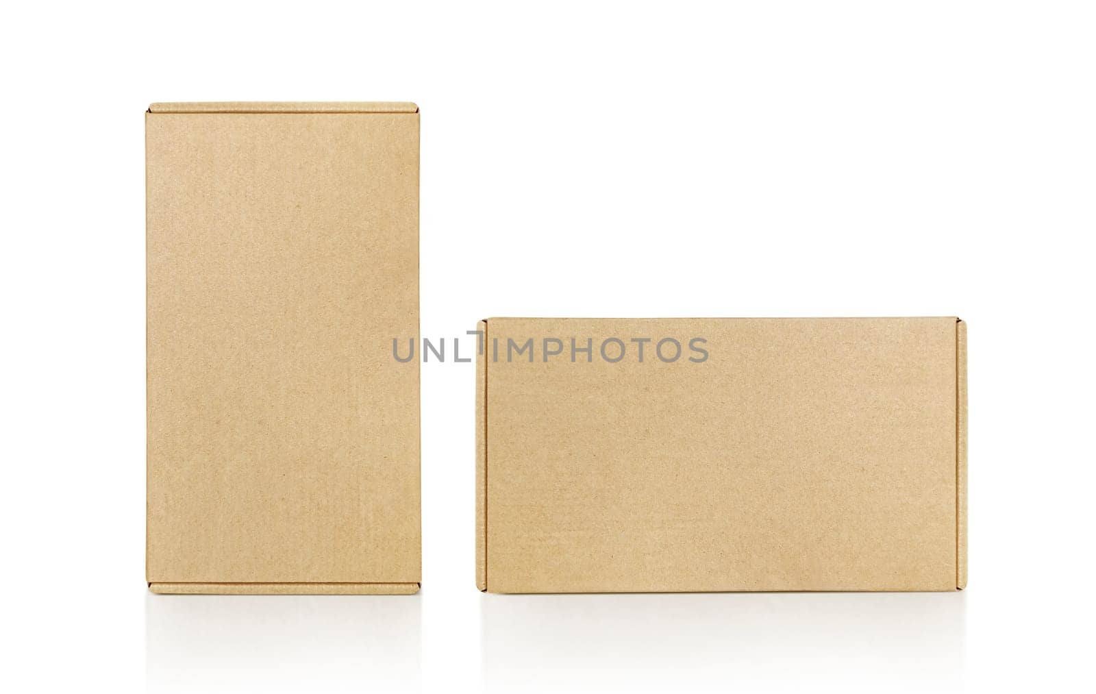 Brown cardboard box on a white background