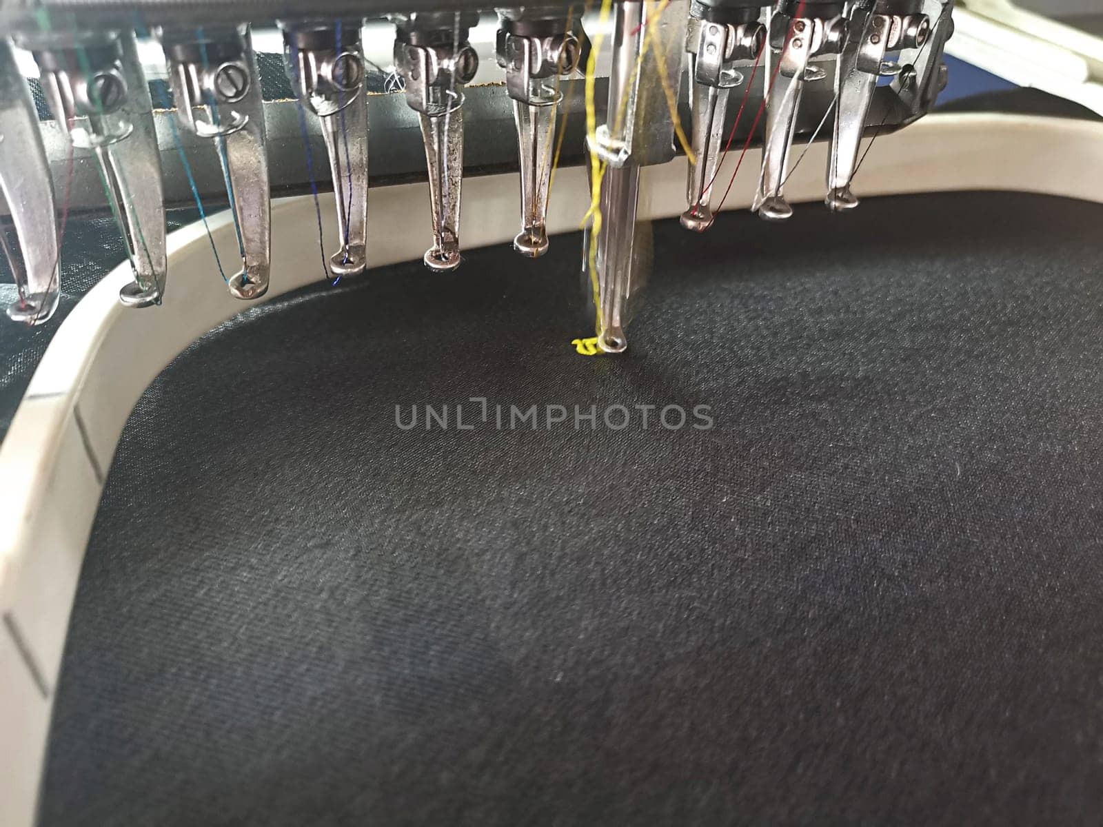 sewing process in the process of sewing