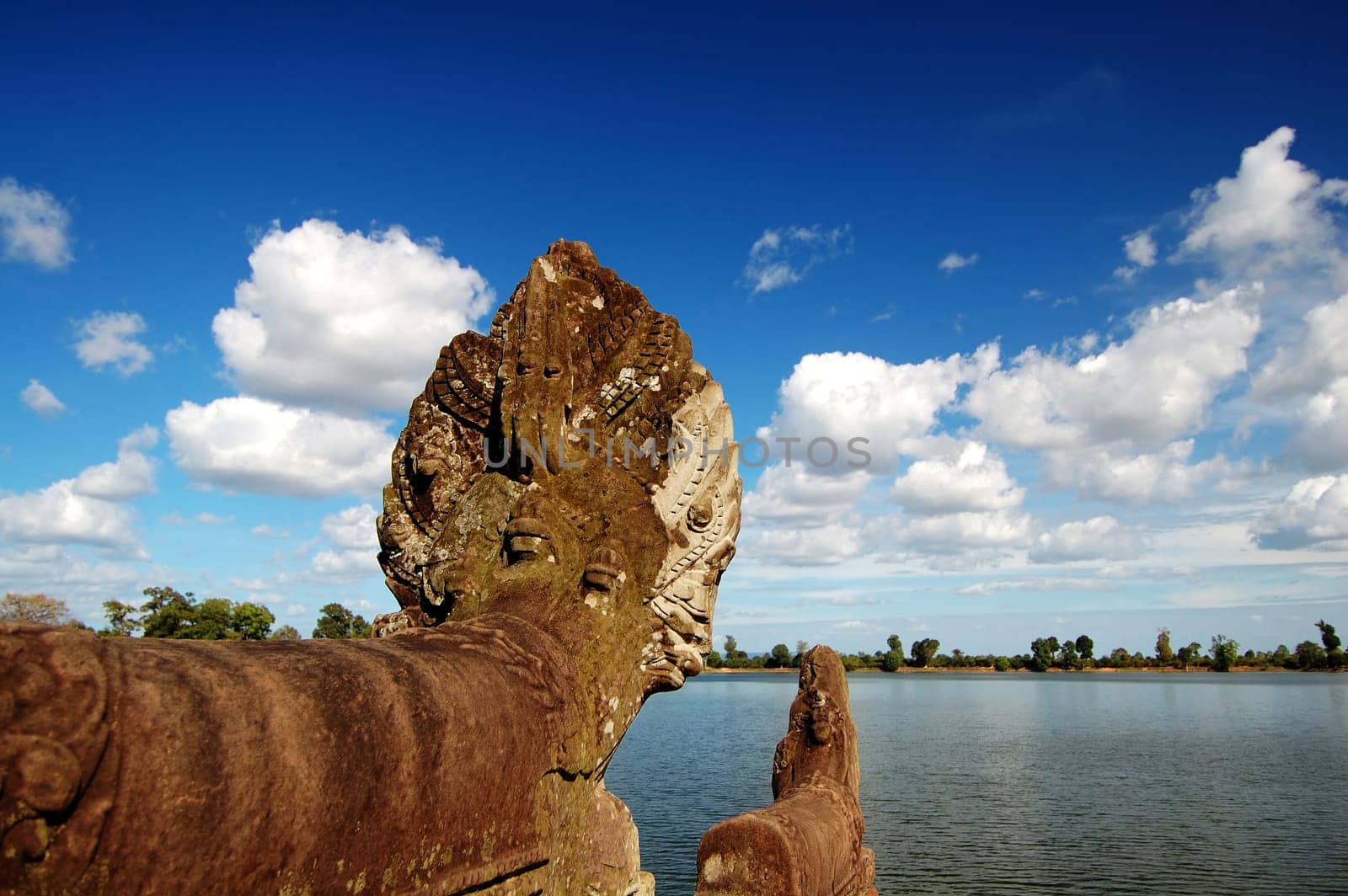 The image of naga head at Srah Srang