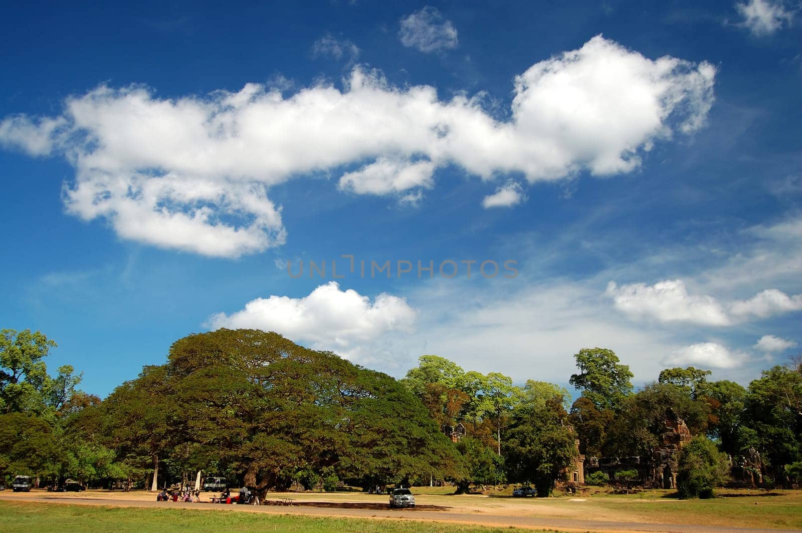 Skyscape of Prasat Suor Prats,  Siem, Reap, Combodia