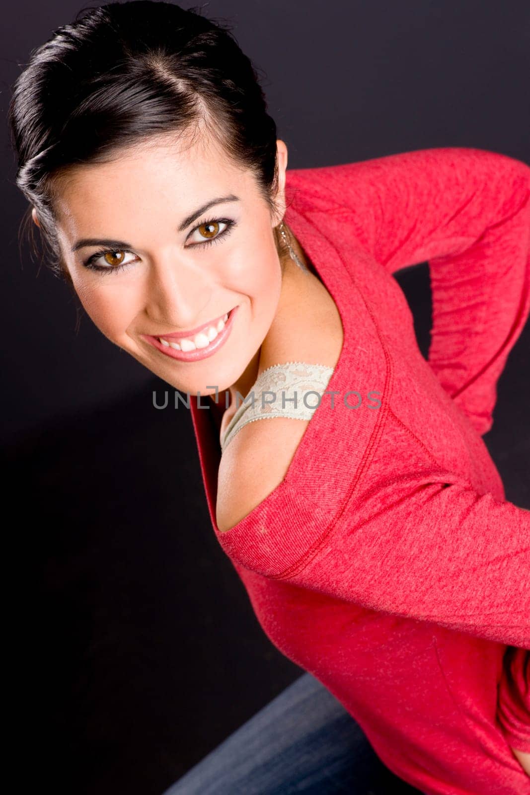 Pretty Woman On A Stool