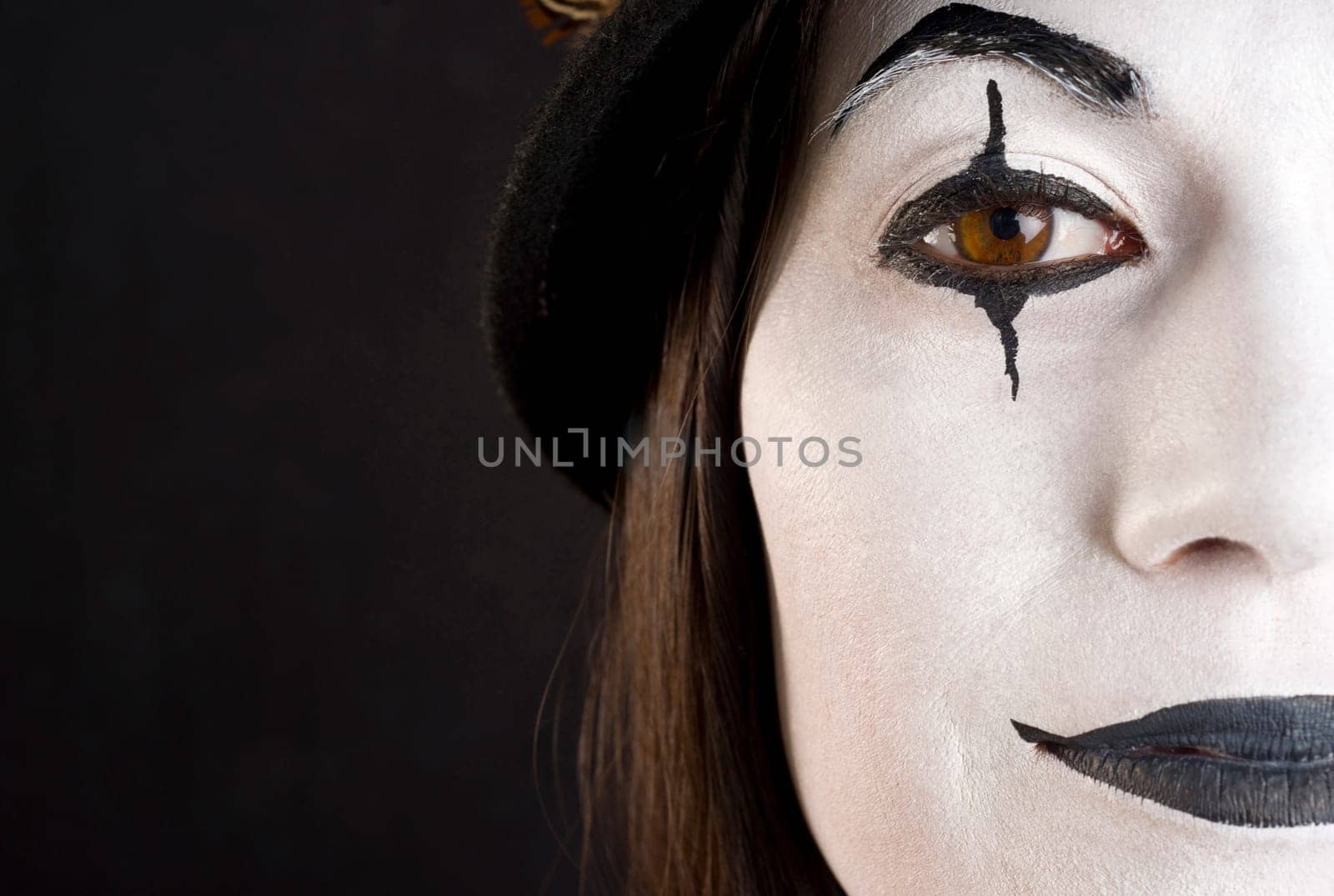 Beautiful Megan in her Mime/Clown Roll