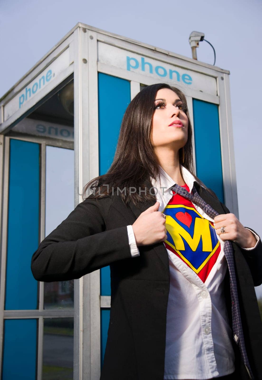 Super Momma Real Modern Day Hero Superhero Mom Mother Exits Phone Booth