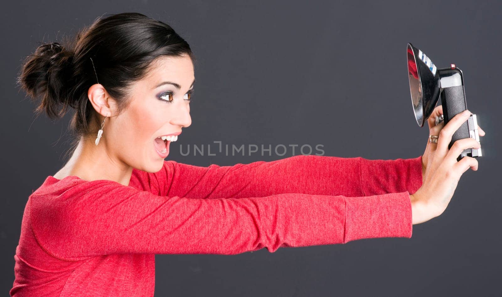 Self Portrait Woman Takes Selfie Picture