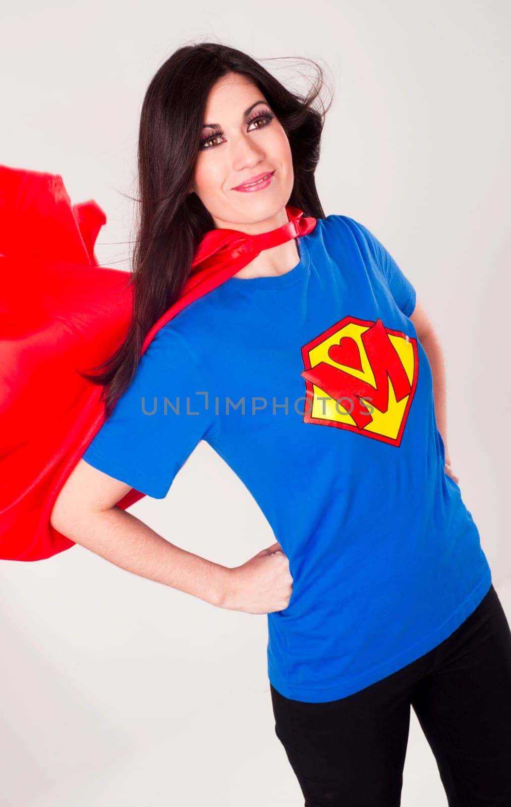 Proud Mom Superhero Mother Red Cape Modern Hero