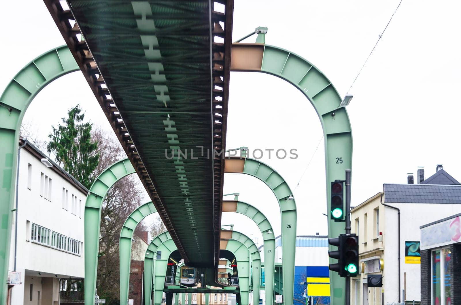 Track frame of the Wuppertaler Schwebebahn district Vohwinkel.