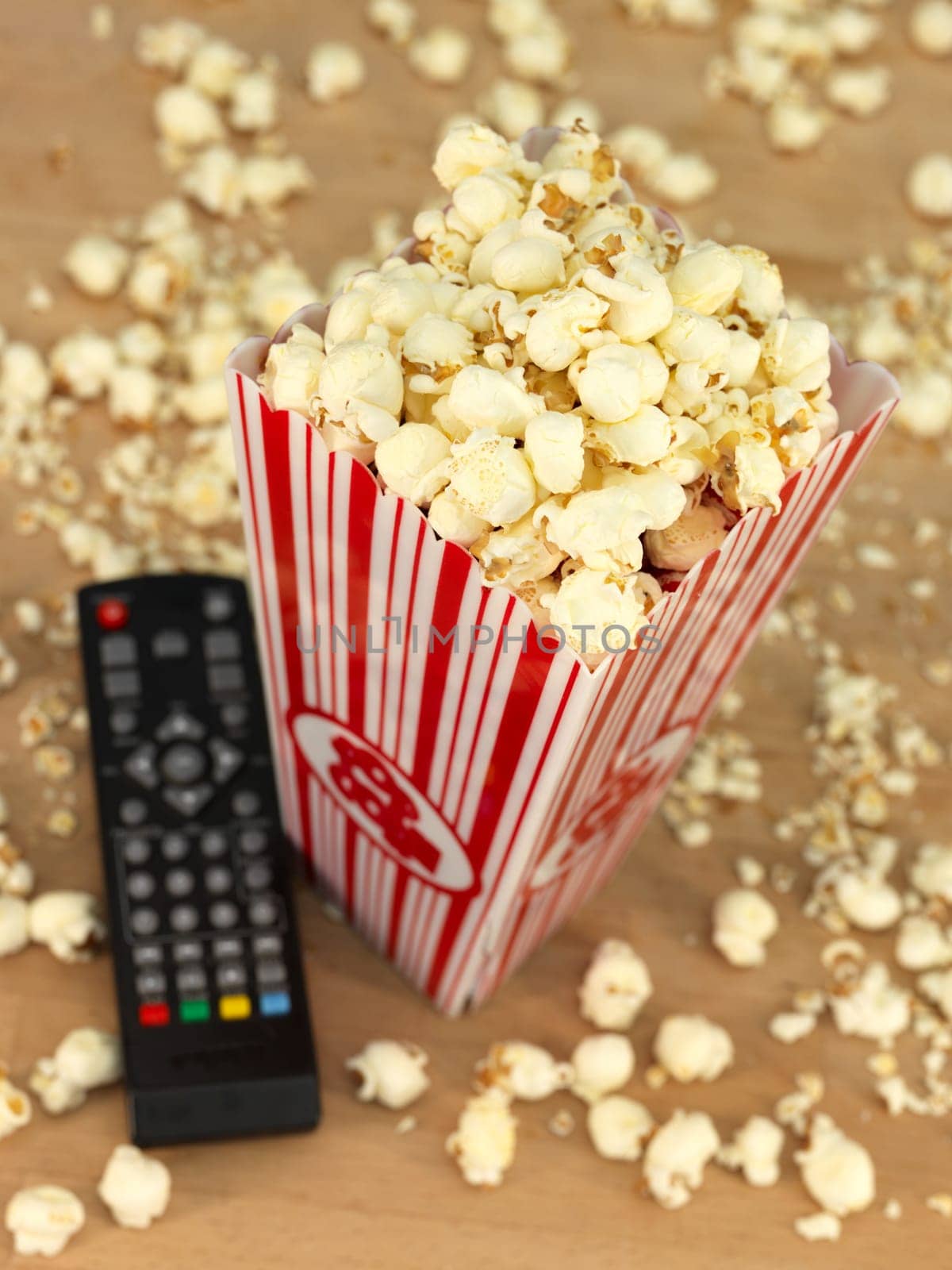 A conceptual close up shot of popcorn