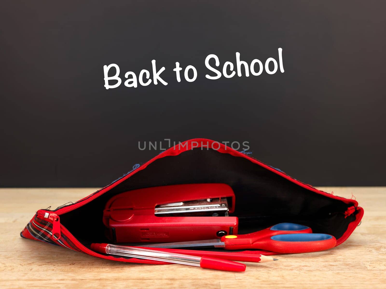 A close up shot of a school pencil case
