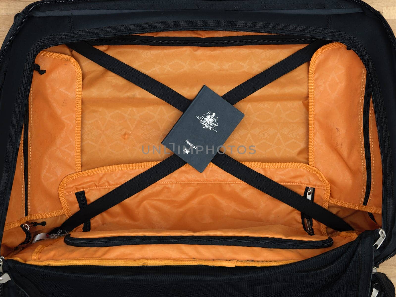 A close up shot of carry on luggage