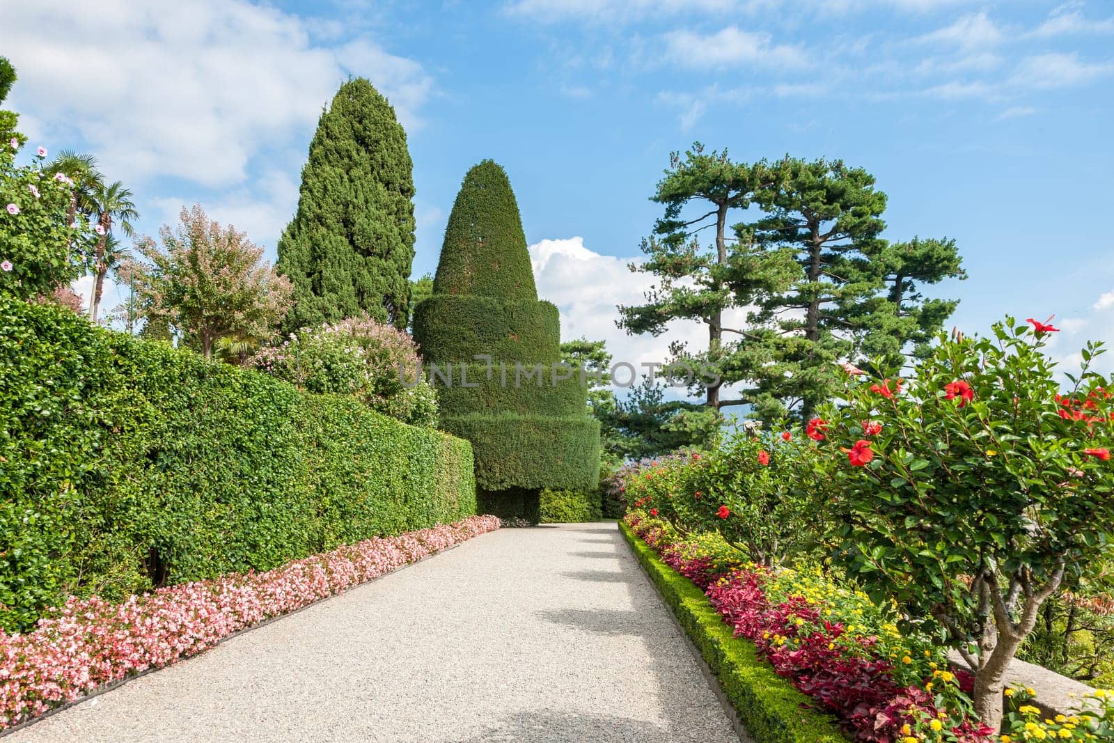 park on the island of Isola Bella. Northern Italy, Lake Maggiore