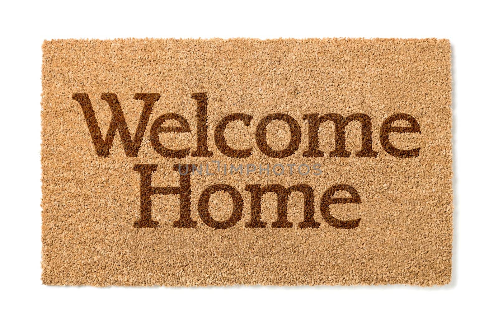 Welcome Home Mat Isolated On A White Background.