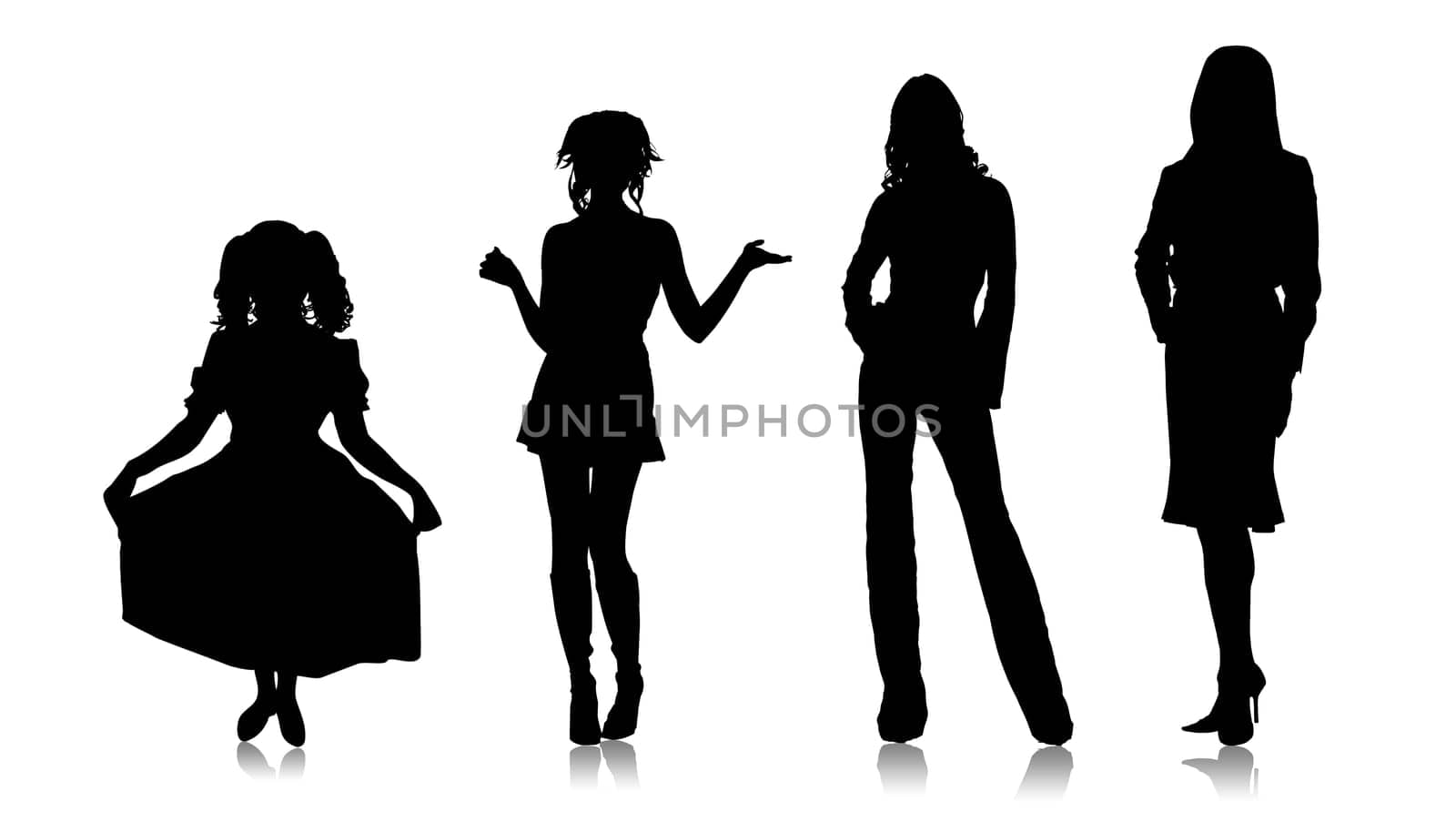 Stages of a growing of the person, from the child to the adult