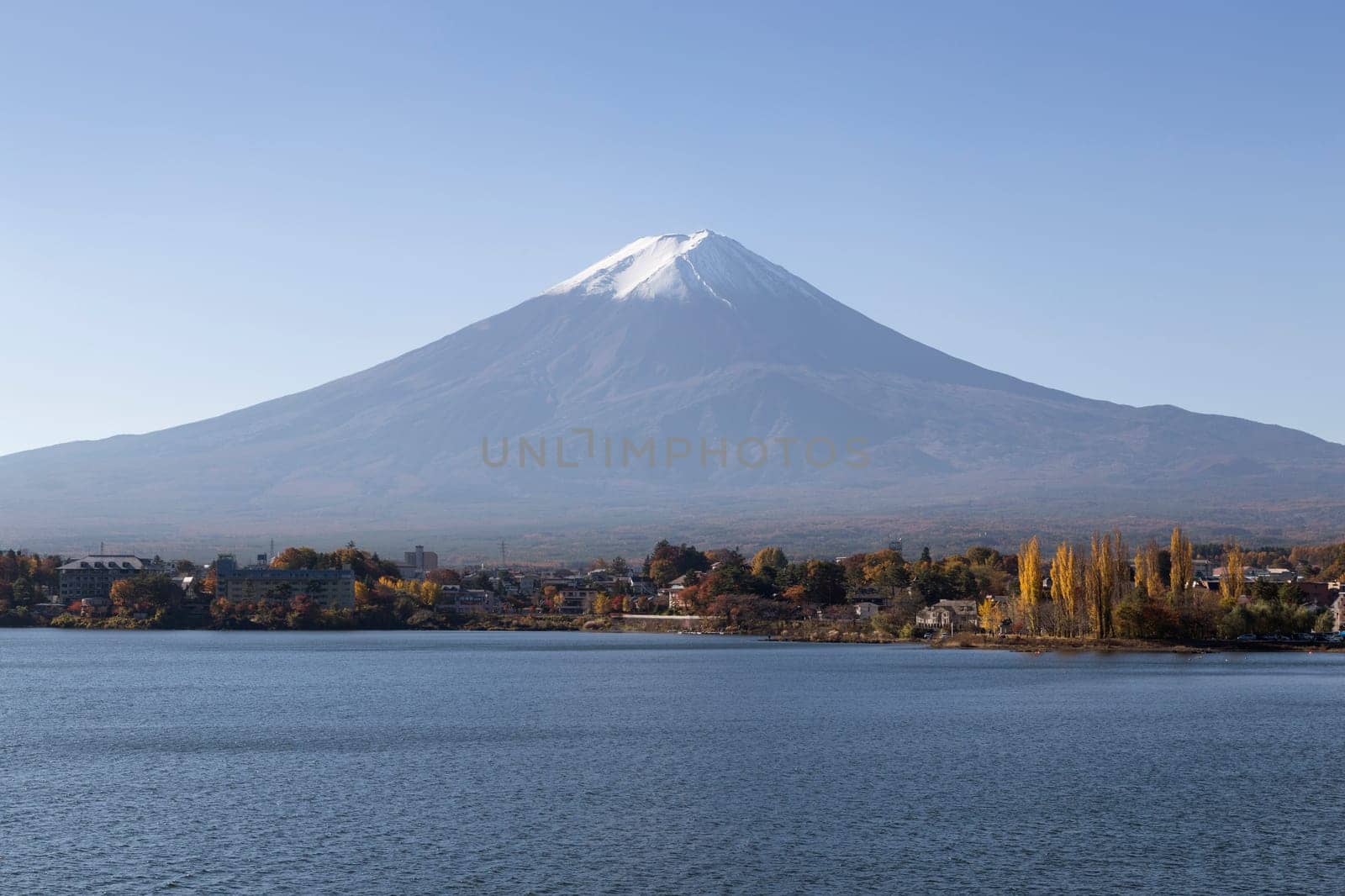 This photo was shot from the area around Mt.Fuji in Autumn. It is time to start snow cap on the top of Mt.Fuji. There are 5 lake around Mt.Fuji.