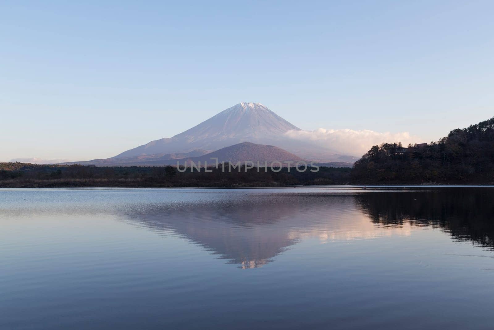 This photo was shot from the area around Mt.Fuji in Autumn. It is time to start snow cap on the top of Mt.Fuji. There are 5 lake around Mt.Fuji.