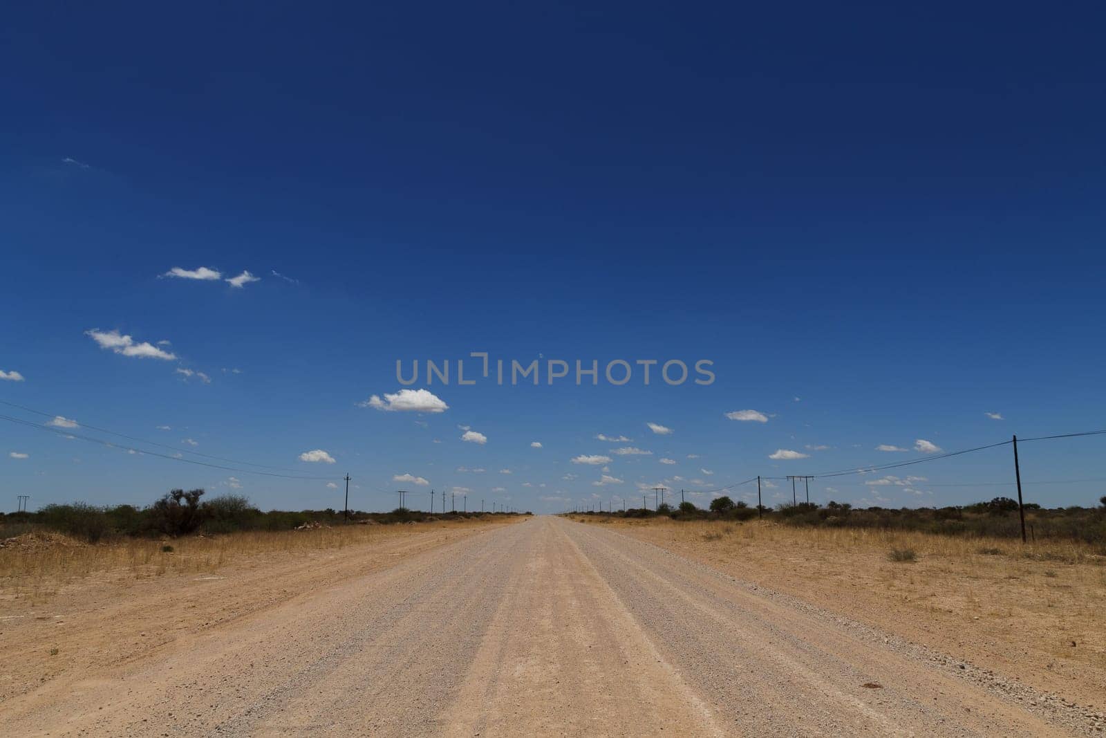 Dirt road out of Mata Mata gate to Kalahari desert