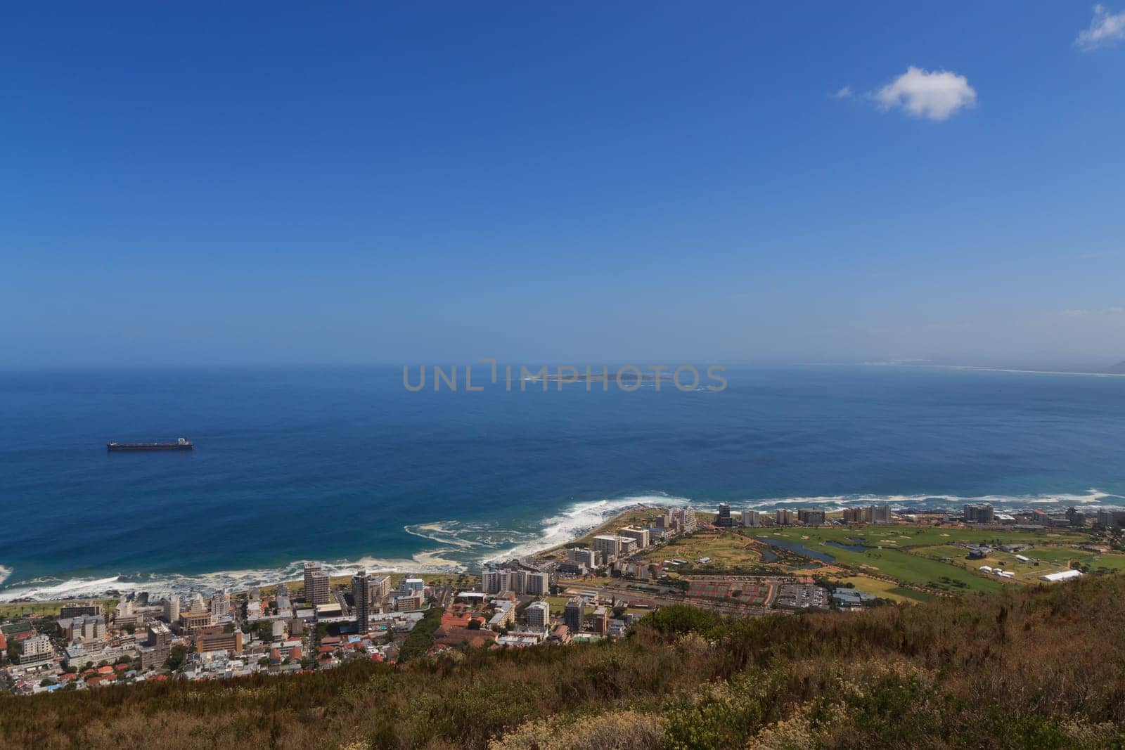 A view of Robben Island, Cape Town