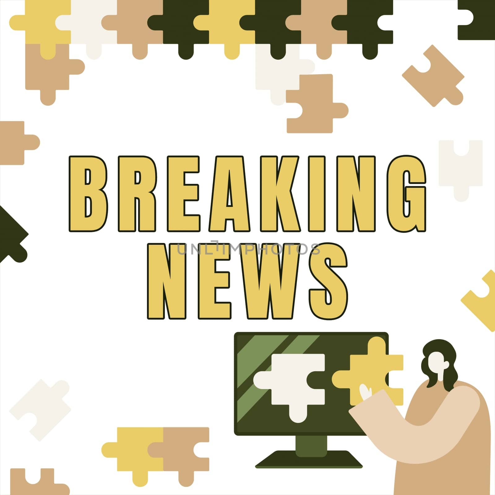 Sign displaying Breaking News, Internet Concept Special Report Announcement Happening Current Issue Flashnews