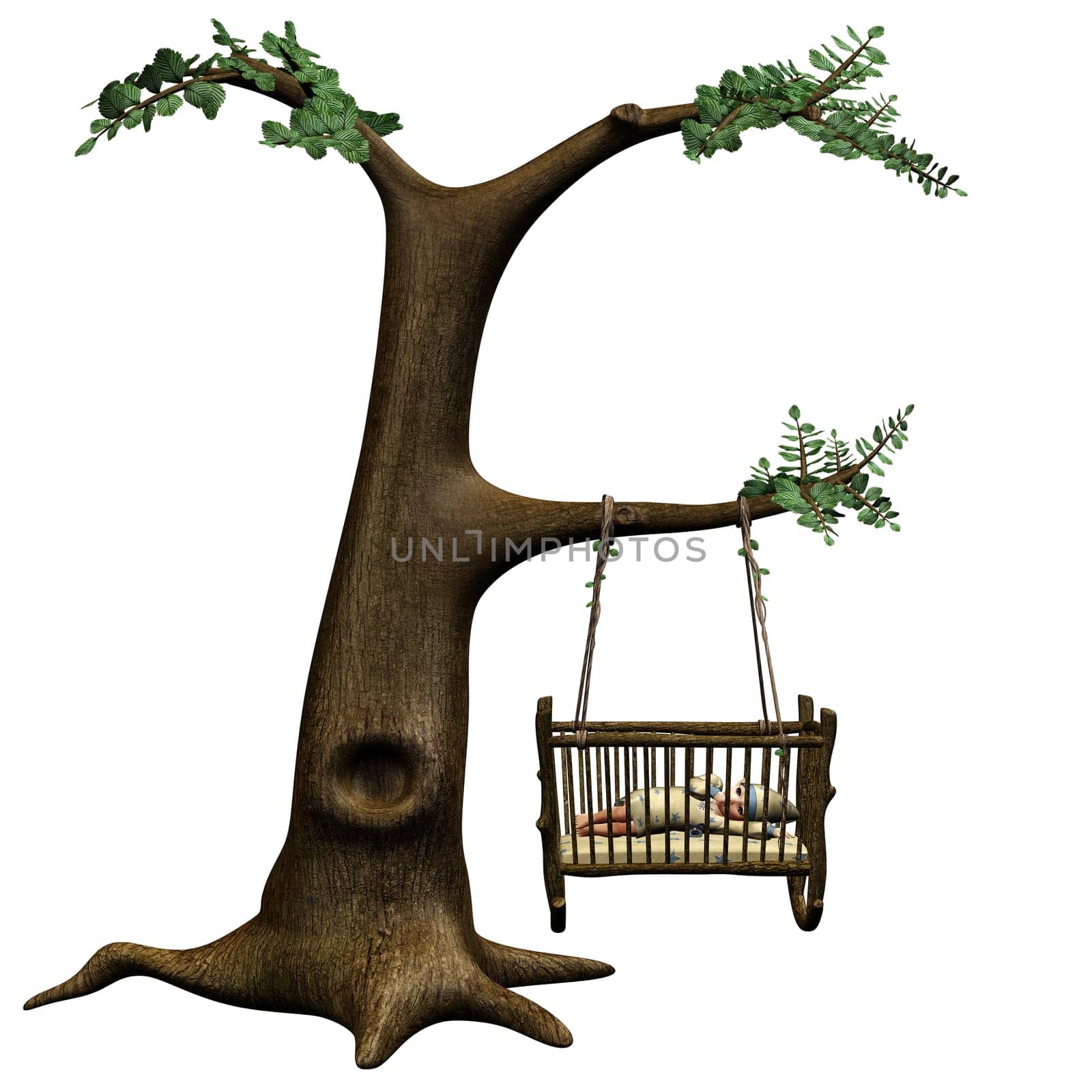 a little boy is born - isolated on white