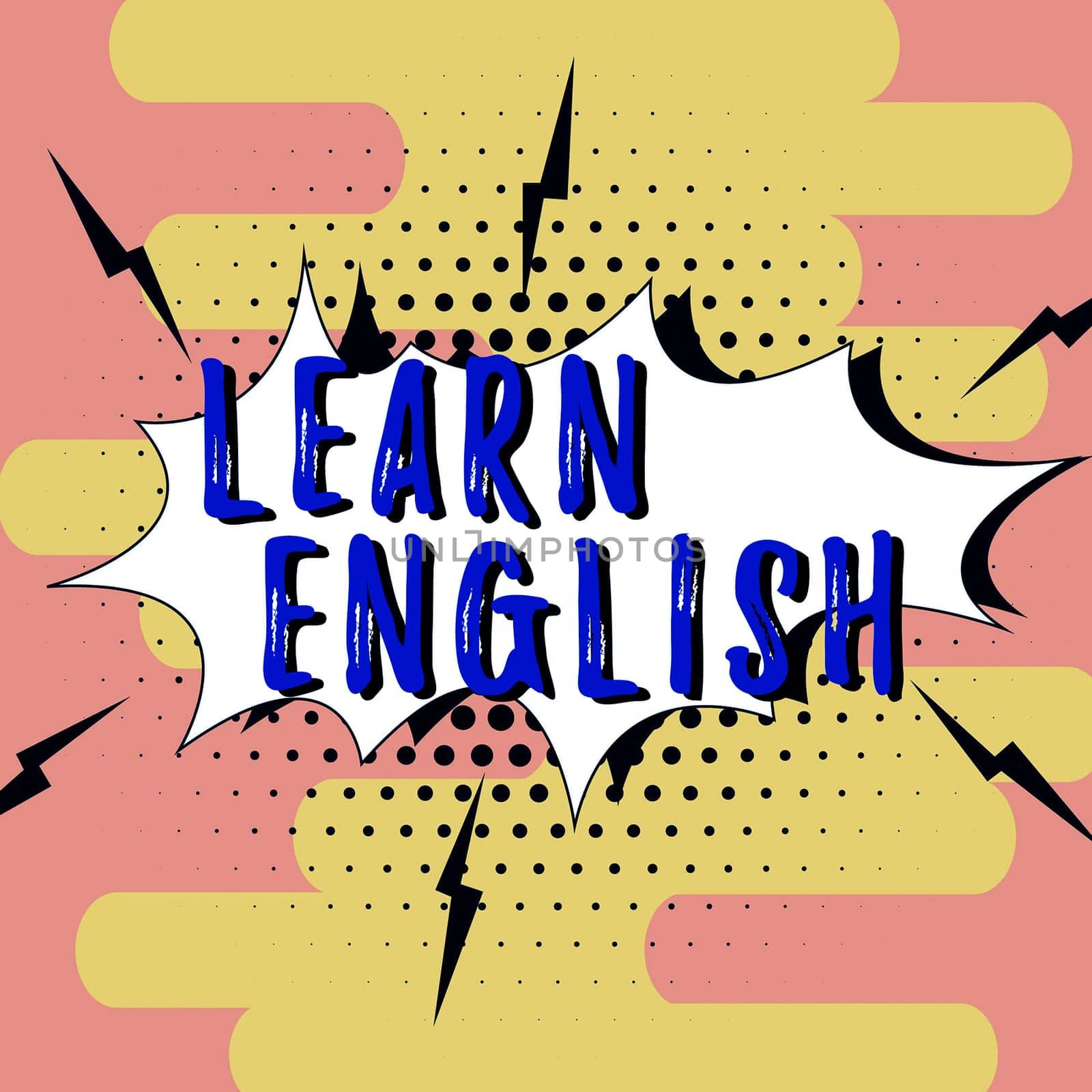 Handwriting text Learn English, Concept meaning Universal Language Easy Communication and Understand