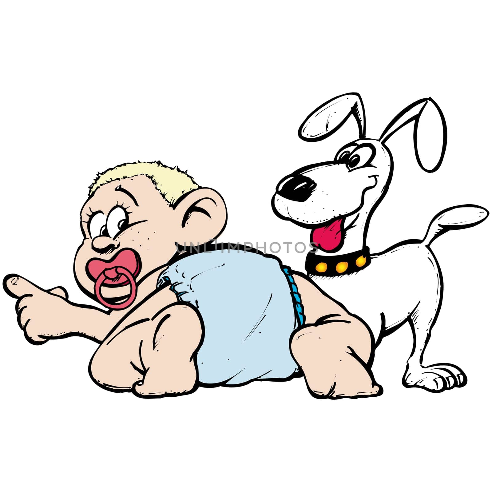 Nice Baby with dog