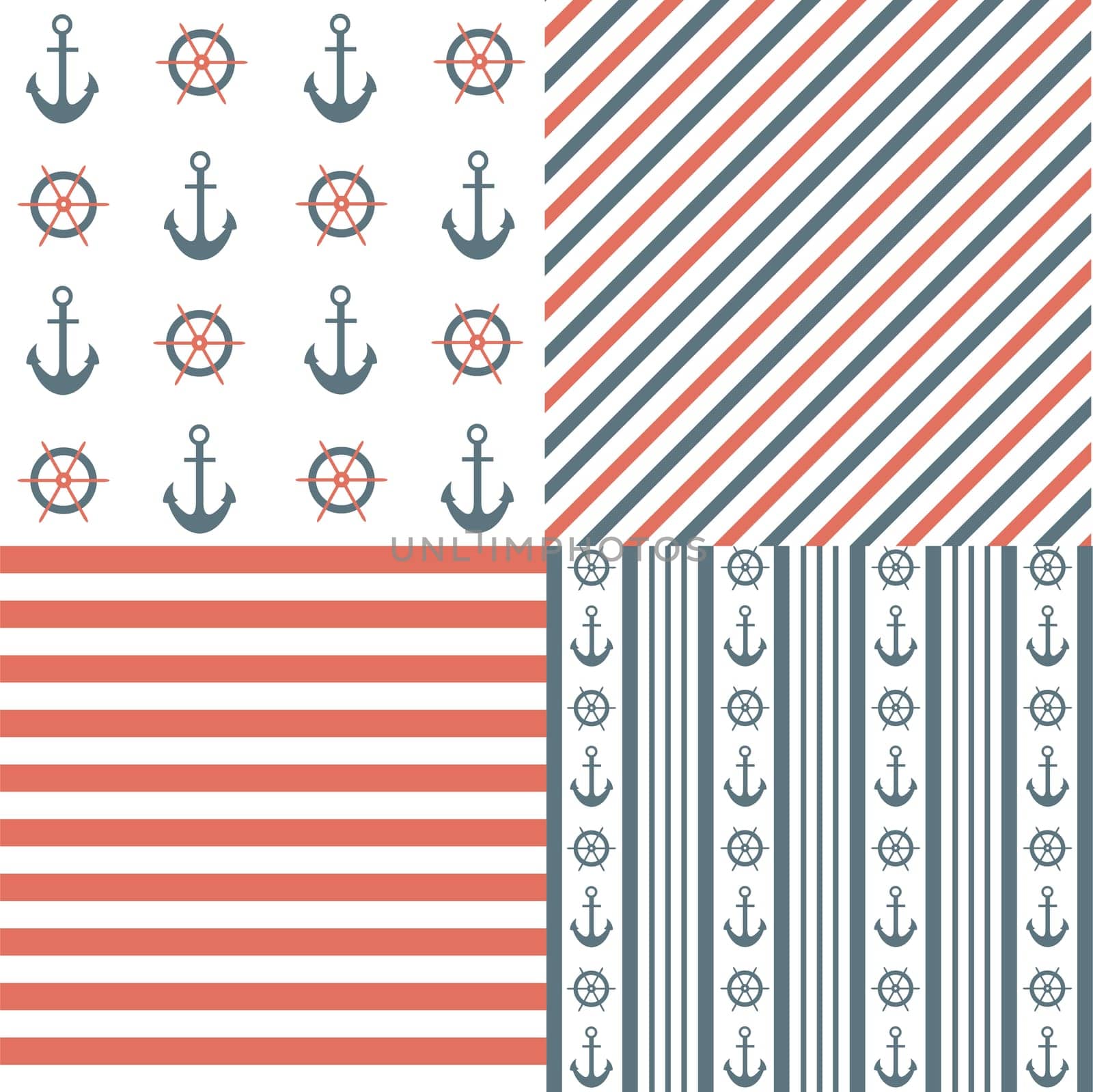 Nautical seamless patterns