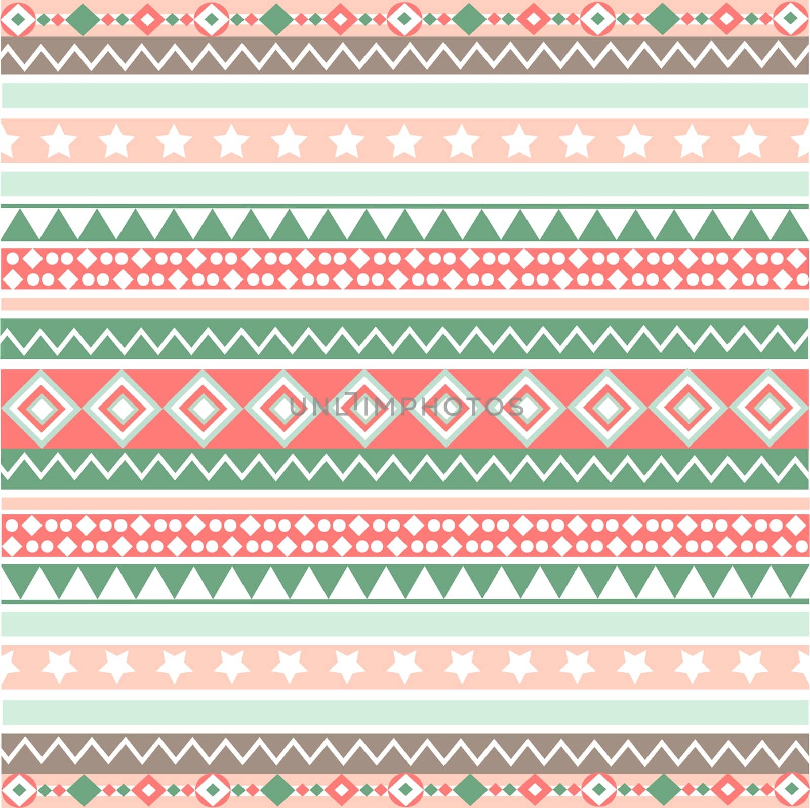 Ethnic striped seamless pattern geometric design