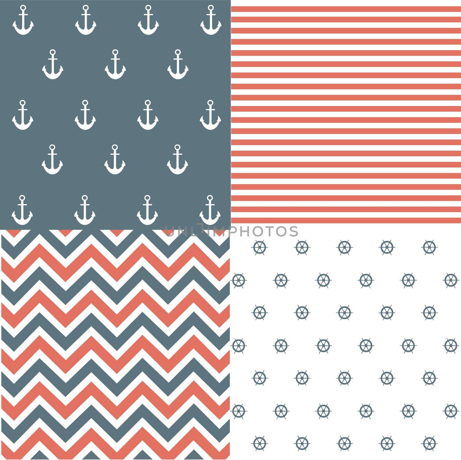 Nautical seamless patterns
