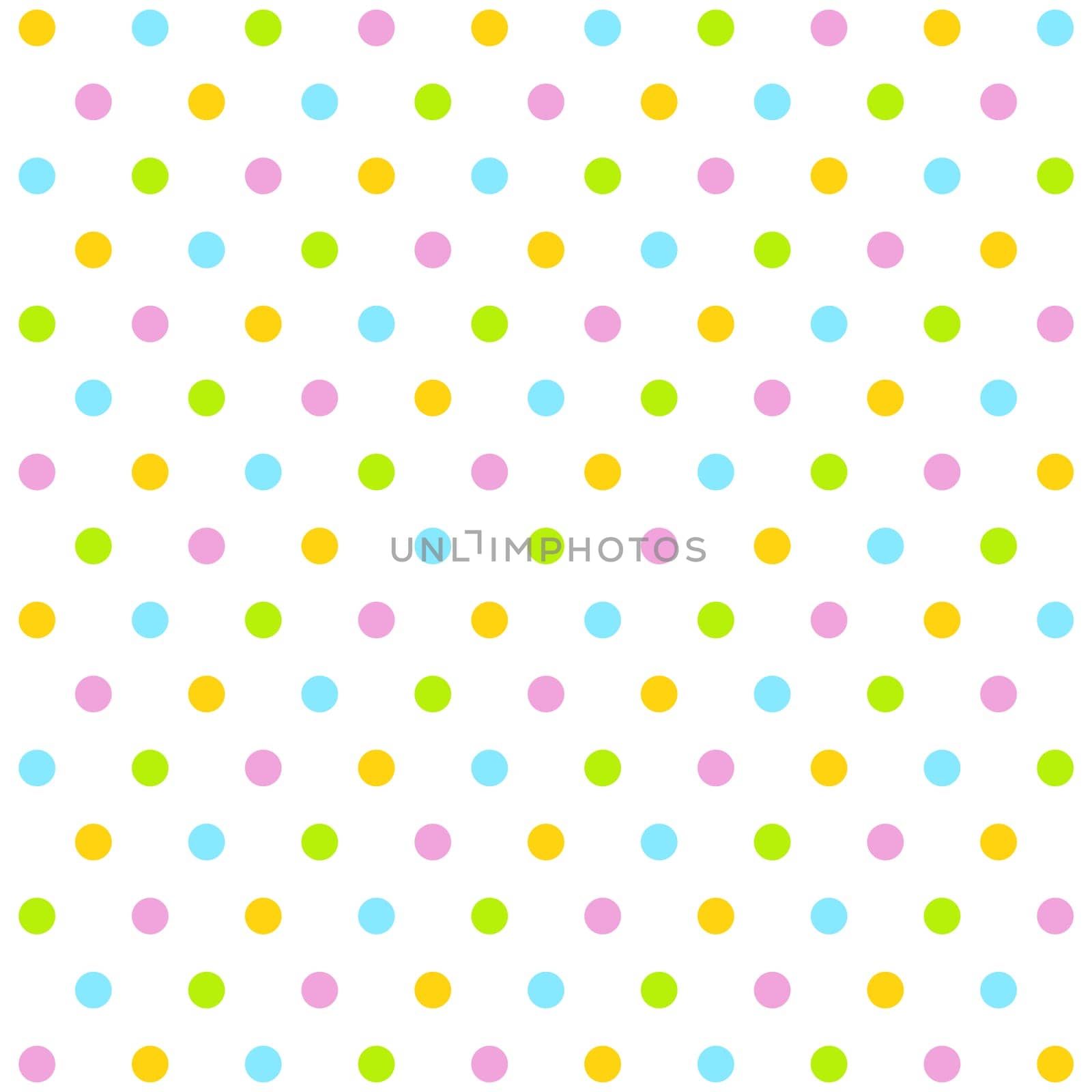 Cheerful white background with colorful dots